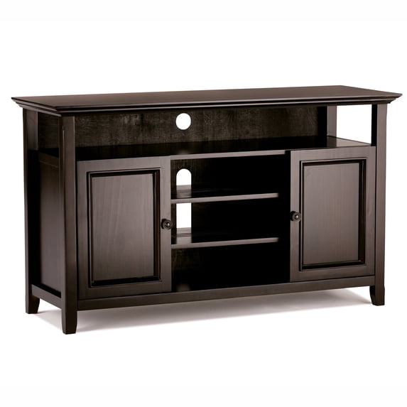 Amherst 54 inch Wide Solid Wood TV Stand in Hickory Brown For TVs up to 60 inches
