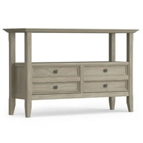 Simpli Home Amherst SOLID WOOD 48 inch Wide Transitional Console Sofa Table in Distressed Grey