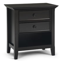 Amherst 24 inch Wide Solid Wood Transitional Bedside Table in Hickory Brown