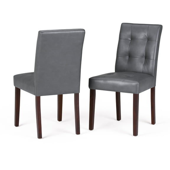 Simpli Home Andover Parson Dining Chair (Set of 2) in Stone Grey
