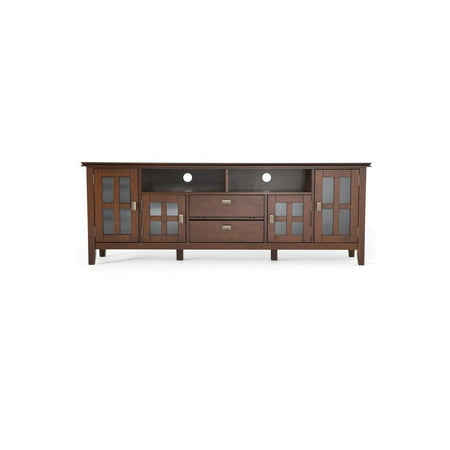 Simpli Home - Artisan SOLID WOOD 72 inch Wide Transitional TV Media Stand in Russet Brown For TVs up to 80 inches - Russet Brown