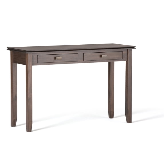 Simpli Home Artisan 46 inch Wide Solid Wood Transitional Console Sofa Table in Natural Aged Brown