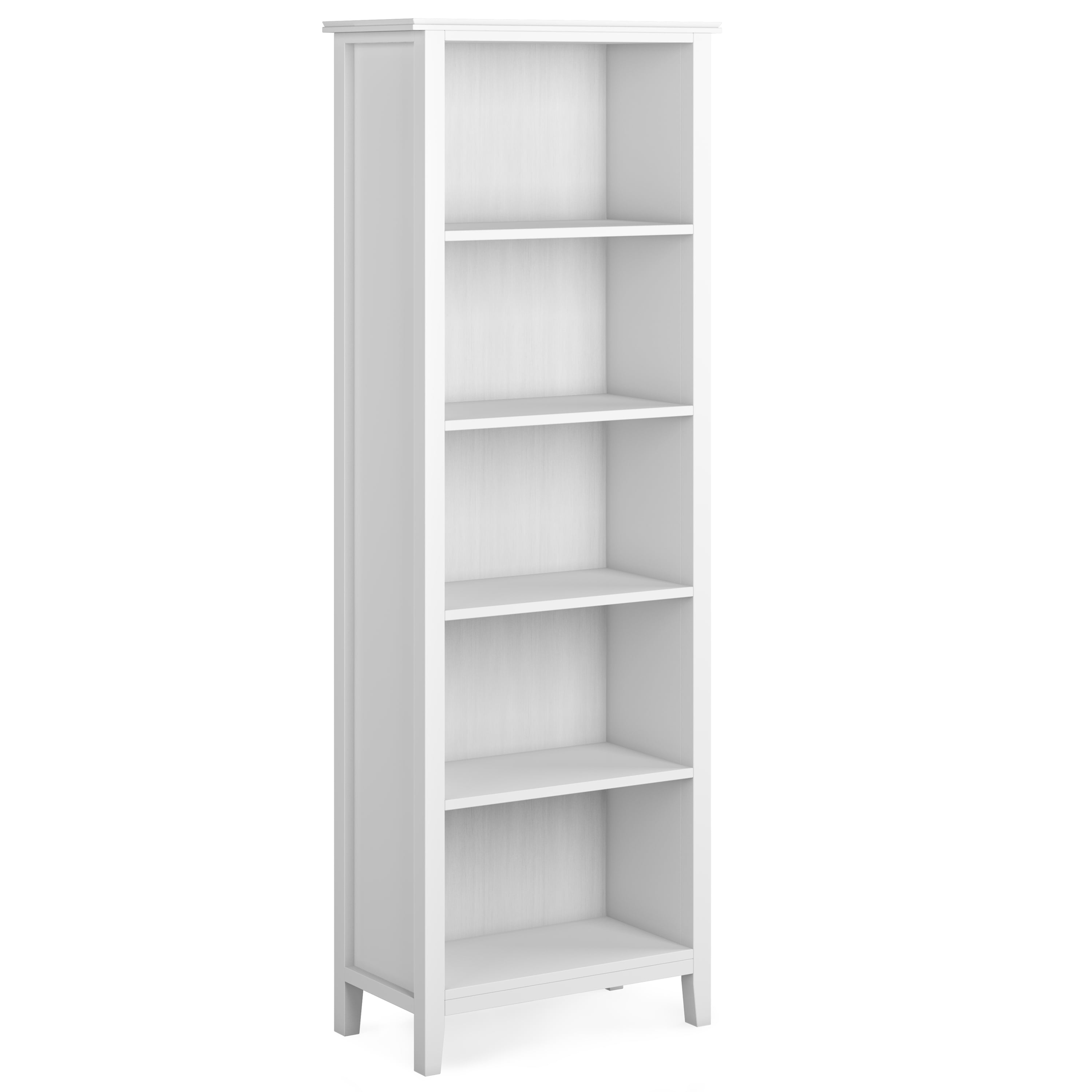 Simpli Home Artisan Contemporary 5 Shelf Bookcase in White