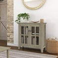 thumbnail image 1 of Simpli Home Artisan SOLID WOOD 30" Wd. Contemporary Low Storage Cabinet in Distressed Grey, 1 of 12