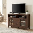 thumbnail image 1 of Artisan SOLID WOOD 48 inch Wide Contemporary TV Media Stand in Russet Brown, 1 of 12