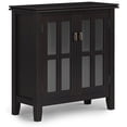 thumbnail image 1 of Simpli Home Artisan 30 inch Wide Solid Wood Contemporary Low Storage Cabinet in Hickory Brown, 1 of 11