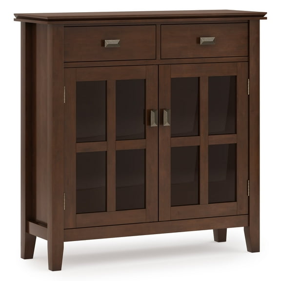 Artisan 36 inch Wide Solid Wood Entryway Storage Cabinet in Russet Brown