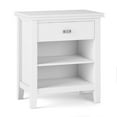 thumbnail image 1 of Simpli Home Artisan Wood 24" Transitional Bedside Nightstand Table in White, 1 of 12