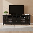thumbnail image 1 of Simpli Home Artisan 72 inch Wide Solid Wood TV Stand in Black For TVs up to 80 inches, 1 of 13