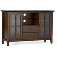 thumbnail image 1 of Artisan 53 inch Wide Solid Wood Tall TV Stand in Russet Brown For TVs up to 60 inches, 1 of 12