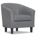 thumbnail image 1 of Austin 30 inch Wide Contemporary Tub Chair in Stone Grey Vegan Faux Leather, 1 of 11