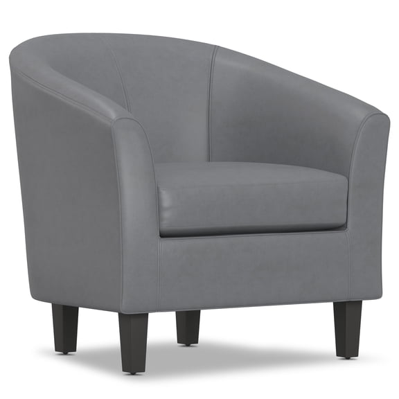 Austin 30 inch Wide Contemporary Tub Chair in Stone Grey Vegan Faux Leather