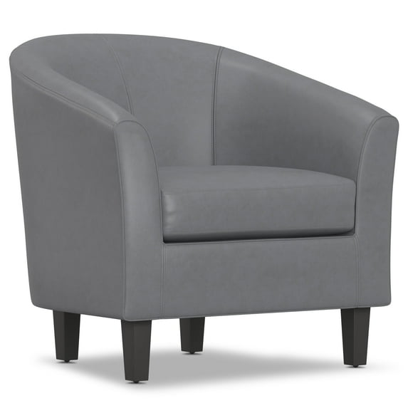 Austin 30 inch Wide Contemporary Tub Chair in Stone Grey Vegan Faux Leather