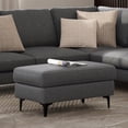 thumbnail image 1 of Simpli Home Ava Ottoman in Tightly Woven Performance Fabric , Assembled, 1 of 10