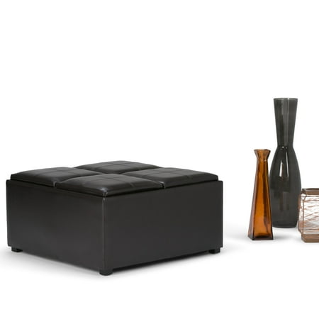 Simpli Home - Avalon Storage Ottoman - Dark Brown