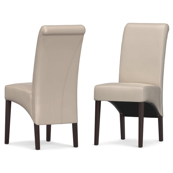 Simpli Home Avalon Parson Dining Chair (Set of 2) in Satin Cream