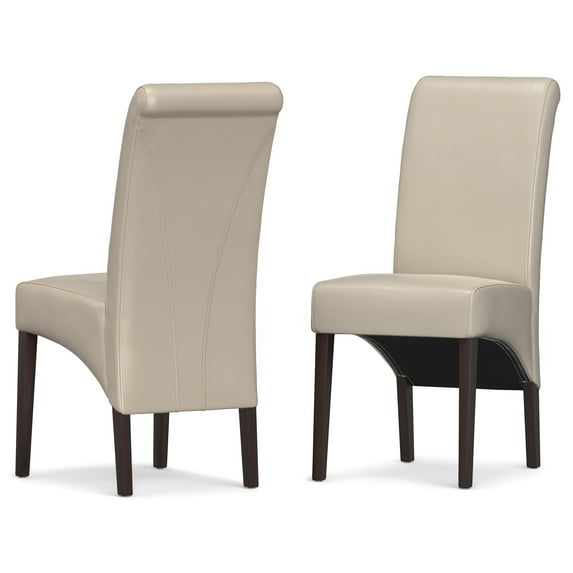 Simpli Home Avalon Parson Dining Chair (Set of 2) in Satin Cream