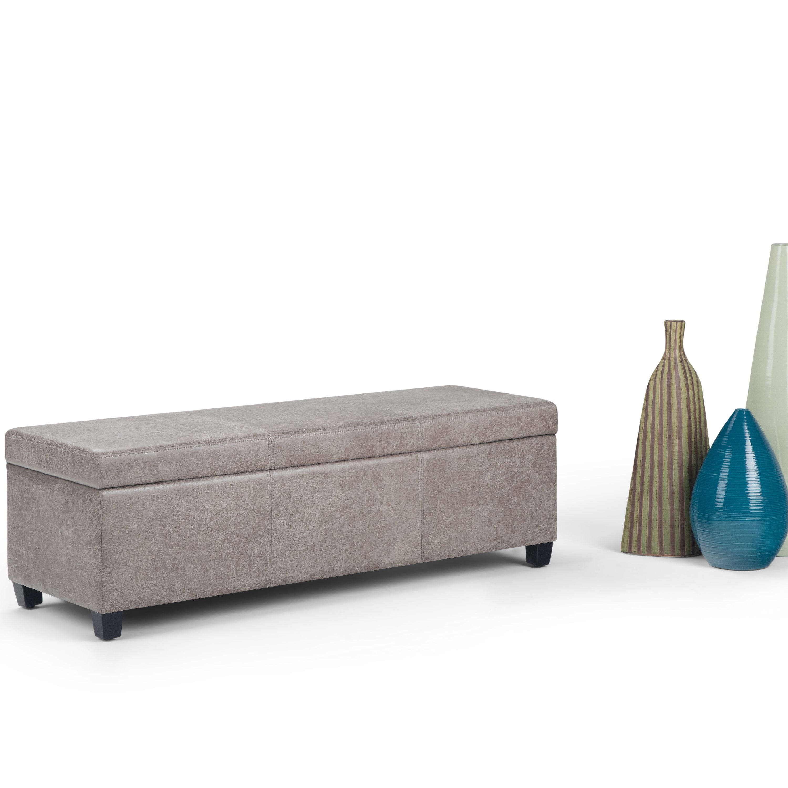 Simpli home avalon storage ottoman bench deals