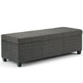 thumbnail image 1 of Avalon 48 inch Wide Contemporary Storage Ottoman Bench in Dark Grey Tweed Look Fabric, 1 of 11