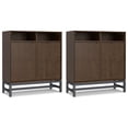 thumbnail image 1 of Simpli Home Banting SOLID HARDWOOD 36 inch Wide Modern Industrial Entryway Storage Cabinet in Walnut Brown, 1 of 14