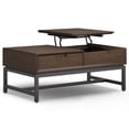 thumbnail image 1 of Simpli Home Banting 48 inch Wide Solid Wood Modern Industrial Lift Top Coffee Table in Walnut Brown, 1 of 18