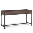 thumbnail image 1 of Simpli Home Banting 60 inch Wide Solid Wood Industrial Mid Century Desk in Walnut Brown, 1 of 7