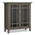 thumbnail image 1 of Simpli Home Bedford 39 inch Wide Solid Wood Transitional Medium Storage Cabinet in Farmhouse Grey, 1 of 12