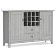 thumbnail image 1 of Simpli Home Bedford SOLID WOOD and Pine 54 inch x 17 inch Rectangle Transitional Sideboard Buffet and Wine Rack in Fog Grey, 1 of 12