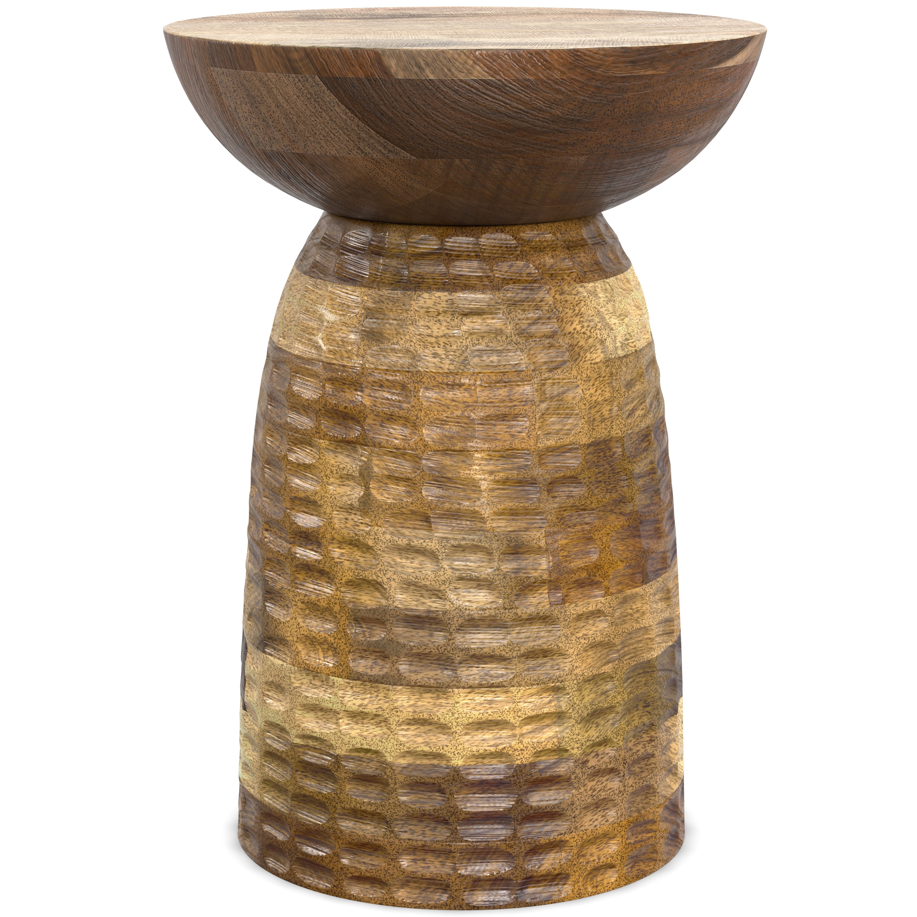 Simpli Home Boyd SOLID MANGO WOOD 13 inch Wide Round Contemporary