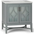 thumbnail image 1 of Simpli Home Bristol 31" Faux Marble Top Bathroom Vanity in Stone Gray, 1 of 5