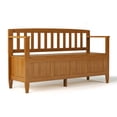 thumbnail image 1 of Simpli Home Brooklyn Entryway Storage Bench in Light Golden Brown, 1 of 6