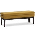 thumbnail image 1 of Simpli Home Carlson 45 inch Wide Mid Century Ottoman Bench in Marigold Woven Fabric, 1 of 11