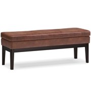Simpli Home Carlson 45W Ottoman Bench