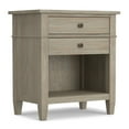 thumbnail image 1 of Simpli Home Carlton Solid Wood Bedside Table In Distressed Grey, 1 of 10
