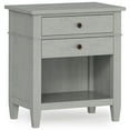 thumbnail image 1 of Simpli Home Carlton SOLID WOOD 24 inch Wide Contemporary Bedside Nightstand Table in Fog Grey, 1 of 12