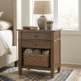 thumbnail image 1 of Simpli Home Carlton 24 inch Wide Solid Wood Bedside Table in Rustic Natural Aged Brown, 1 of 7