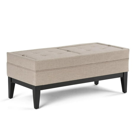 Simpli Home - Castlerock Storage Ottoman - Natural