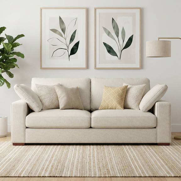 Charlie 78-inch Sofa in Tightly Woven Performance Fabric