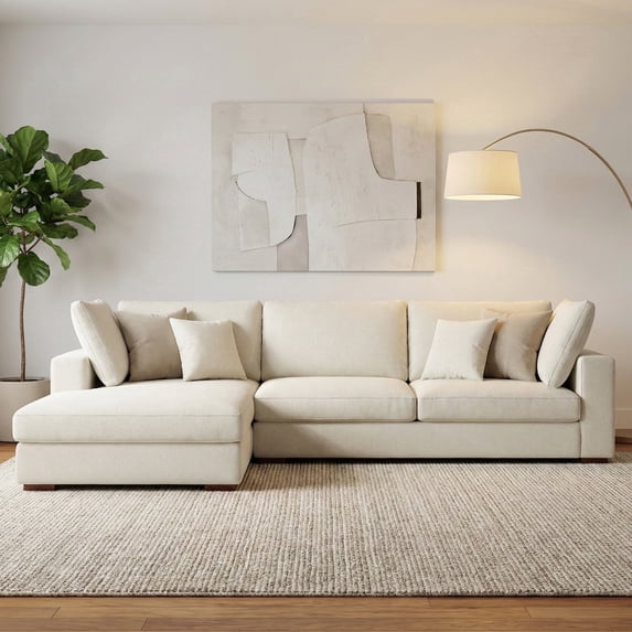 Simpli Home Charlie Deep Seater Left Sectional Sofa