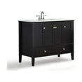 thumbnail image 1 of Simpli Home Chelsea 42" Bath Vanity with White Quartz Marble Top, 1 of 6