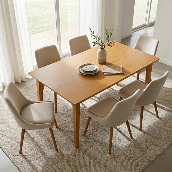 Simpli Home Colby 60 inch Wide Solid Wood Dining Table, Golden Oak