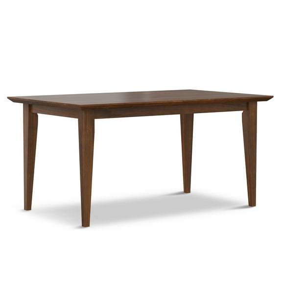 Simpli Home Colby 60-76 inch x 36 inch Rectangle Contemporary Extendable Dining Table in Walnut