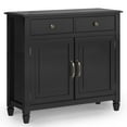 thumbnail image 1 of Connaught 40 inch Wide Solid Wood Traditional Entryway Storage Cabinet in Black, 1 of 7