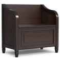 thumbnail image 1 of Simpli Home Connaught SOLID WOOD 30 inch Wide Traditional Small Entryway Storage Bench in Chestnut Brown, 1 of 17