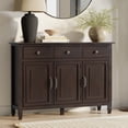 thumbnail image 1 of Simpli Home Connaught 51 inch Wide Solid Wood Traditional Entryway Storage Cabinet in Chestnut Brown, 1 of 12
