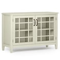 thumbnail image 1 of Connaught 46 inch Wide Solid Wood Traditional Low Storage Cabinet in Antique White, 1 of 11