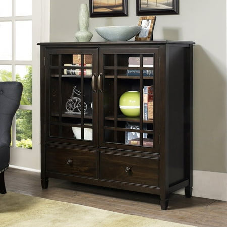 Simpli Home - Connaught Tall Storage Cabinet - Dark Chestnut Brown