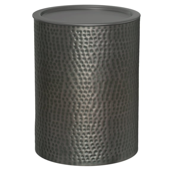 Corbin 16 inch Wide Industrial Metal Side Table in Hammered Antique Copper Iron, Assembled