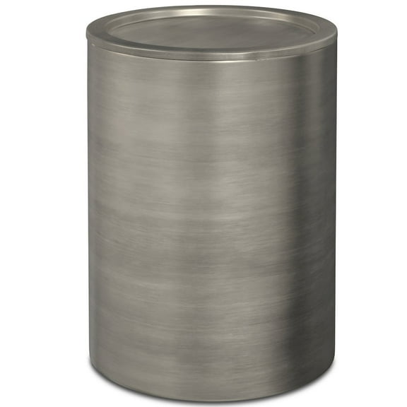 Simpli Home Corbin Industrial 16 inch Wide Metal Metal Side Table in Antique Silver , Fully Assembled