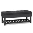 thumbnail image 1 of Simpli Home Cosmopolitan 44W Storage Ottoman Bench with Bottom Shelf, 1 of 7